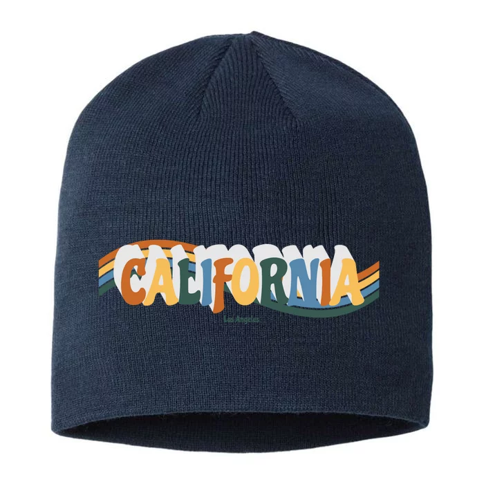 Retro Los Angeles California Cali Wave 8 1/2in Sustainable Knit Beanie