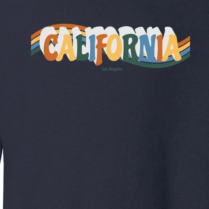 Retro Los Angeles California Cali Wave Toddler Sweatshirt