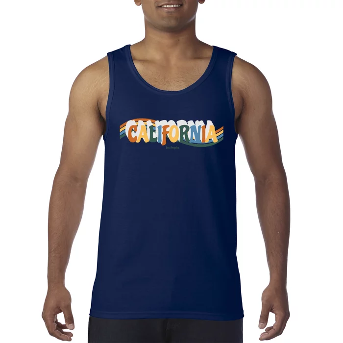 Retro Los Angeles California Cali Wave Tank Top