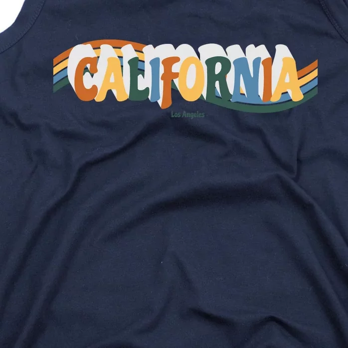 Retro Los Angeles California Cali Wave Tank Top