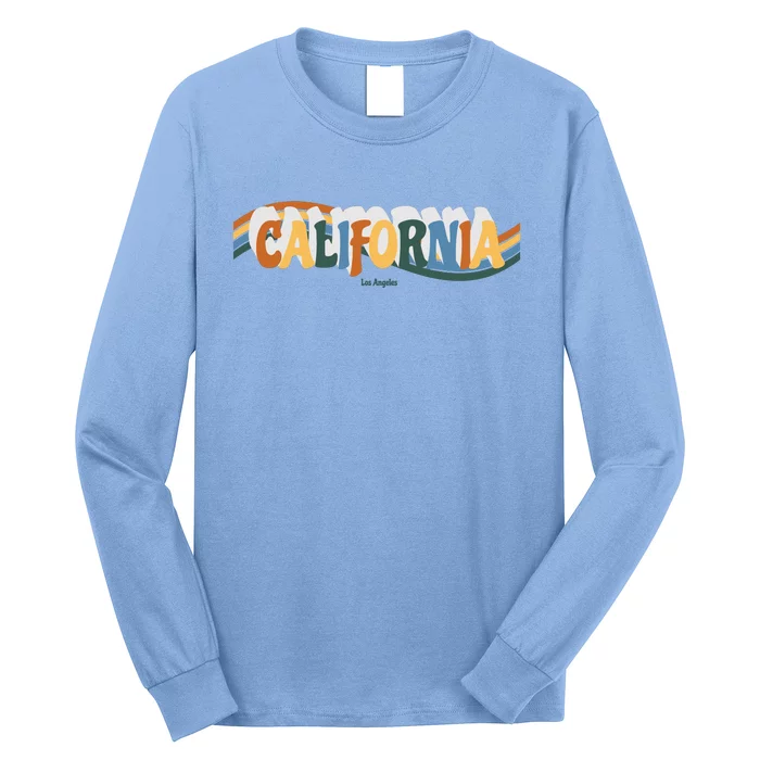 Retro Los Angeles California Cali Wave Long Sleeve Shirt