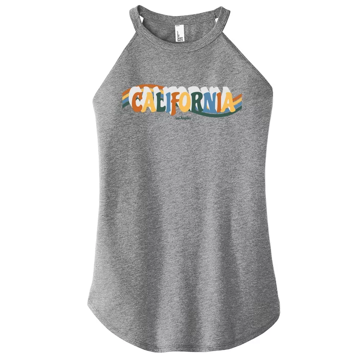 Retro Los Angeles California Cali Wave Women’s Perfect Tri Rocker Tank