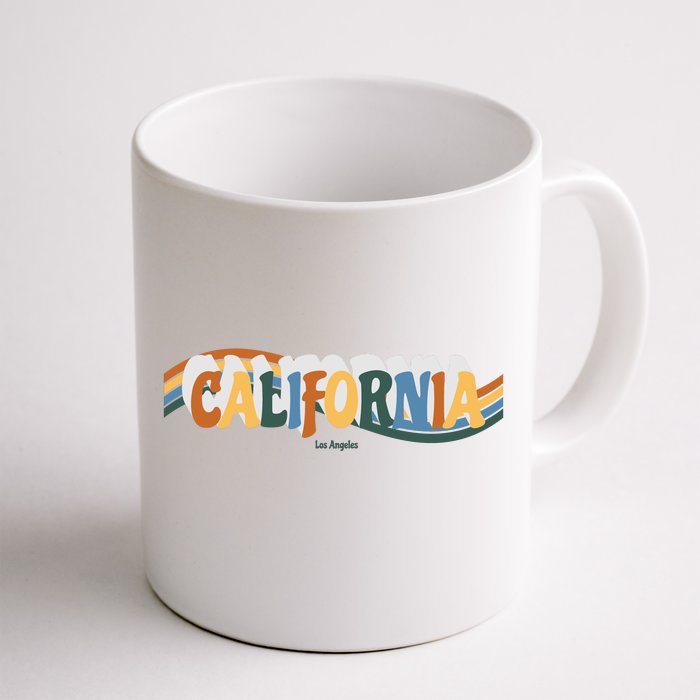 Retro Los Angeles California Cali Wave Front & Back Coffee Mug