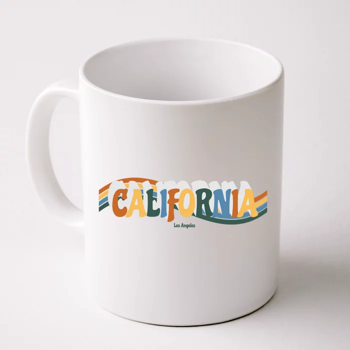 Retro Los Angeles California Cali Wave Front & Back Coffee Mug