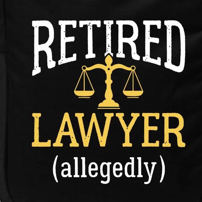 Retired Lawyer Allegedly Funny Attorney Retirement Impact Tech Backpack