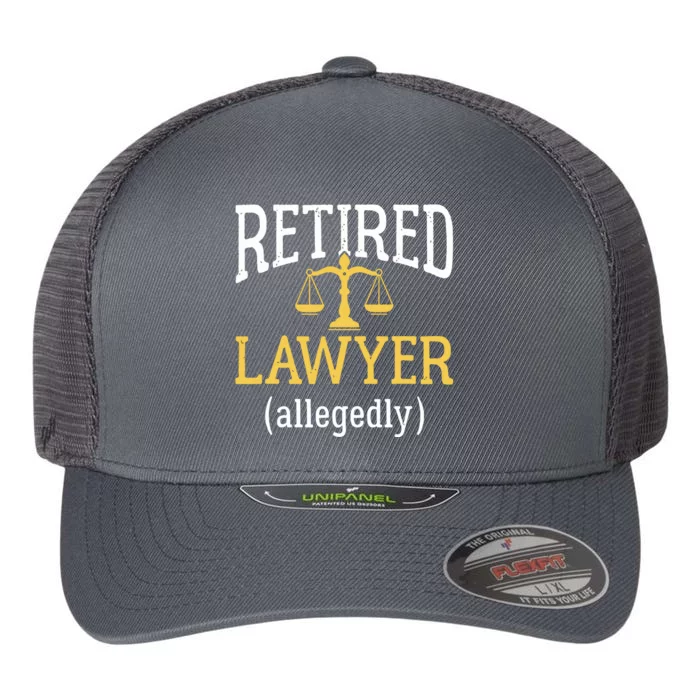 Retired Lawyer Allegedly Funny Attorney Retirement Flexfit Unipanel Trucker Cap