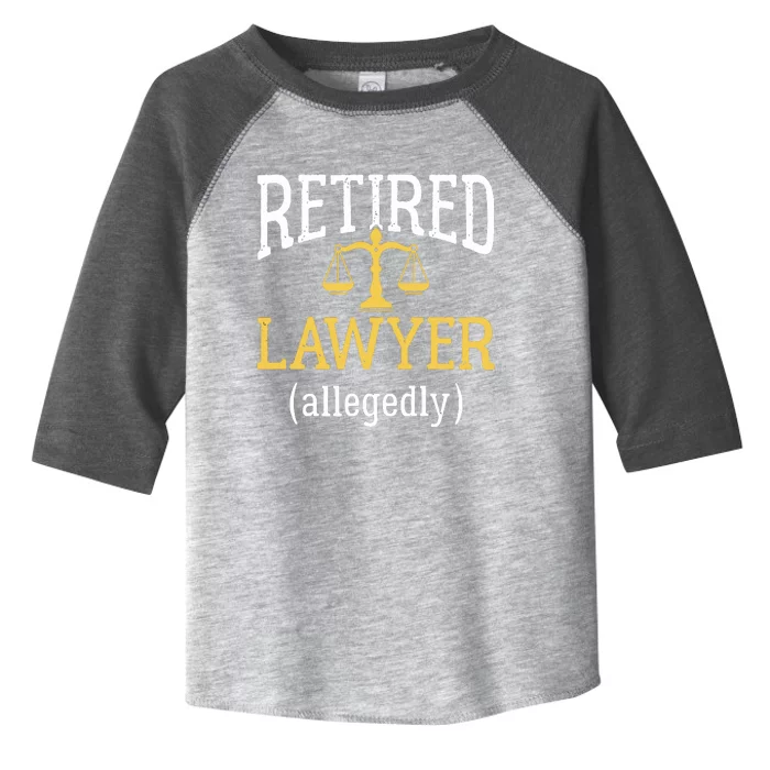 Retired Lawyer Allegedly Funny Attorney Retirement Toddler Fine Jersey T-Shirt