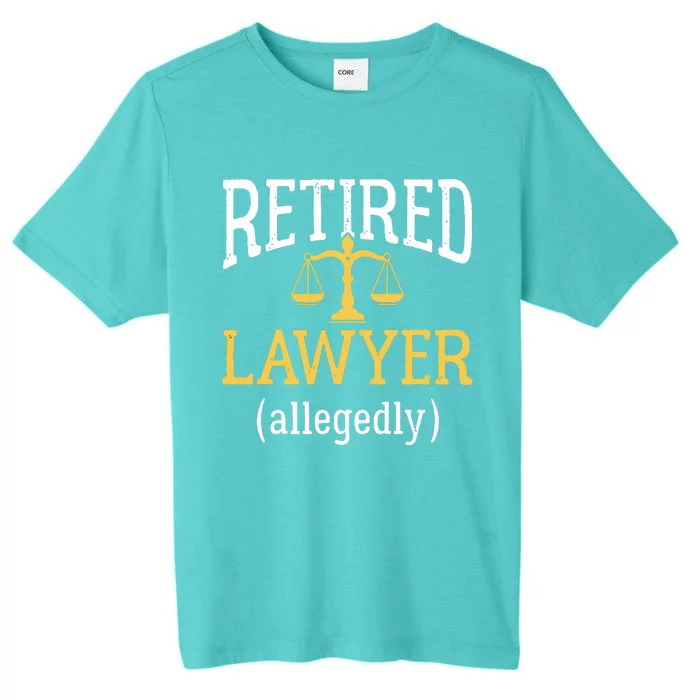 Retired Lawyer Allegedly Funny Attorney Retirement ChromaSoft Performance T-Shirt