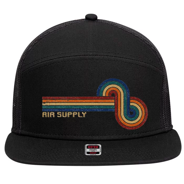 Retro Line Air For Supply 80s Style Music Lover 7 Panel Mesh Trucker Snapback Hat