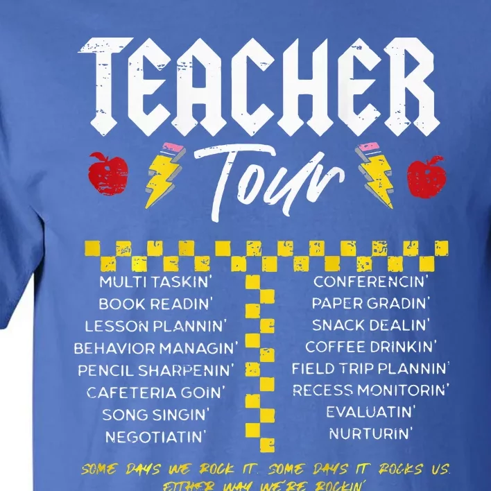 Retro Lightning Bolt Abcd The Teacher Tall T-Shirt