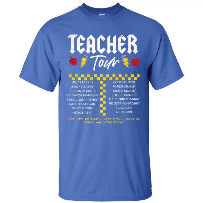 Retro Lightning Bolt Abcd The Teacher Tall T-Shirt