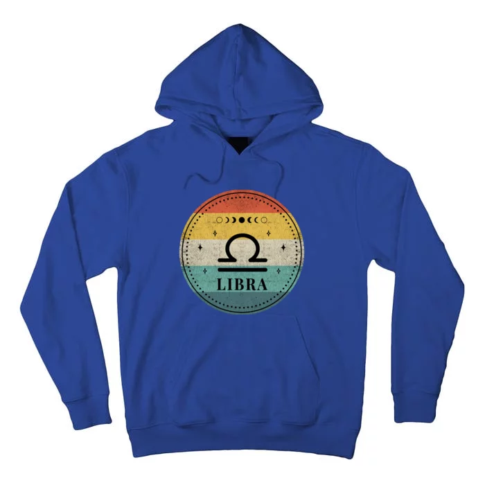 Retro Libra Birthday Zodiac Sign Libra Gift Tall Hoodie