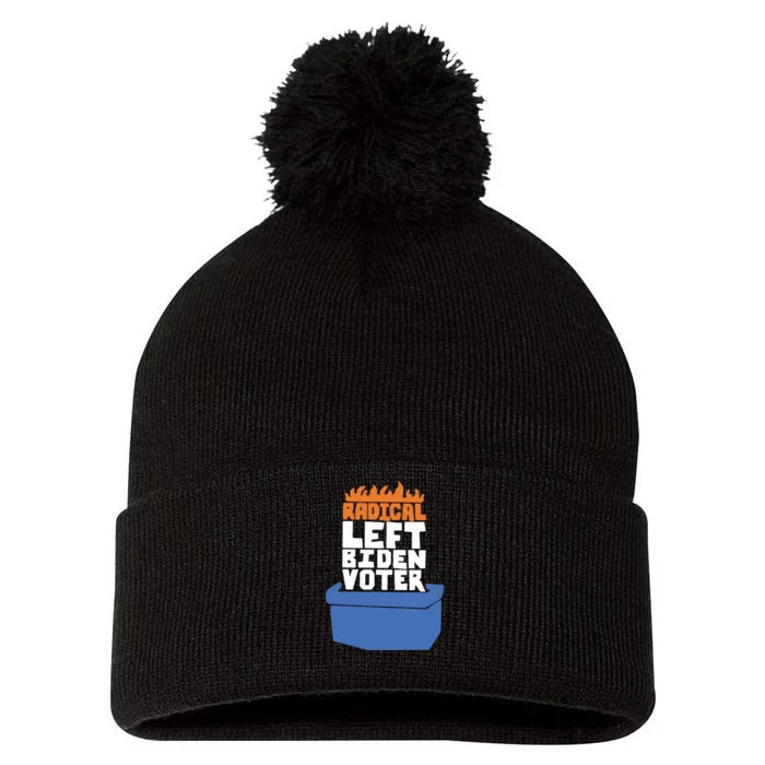 Radical Left Biden Voter Michael Tracey Pom Pom 12in Knit Beanie