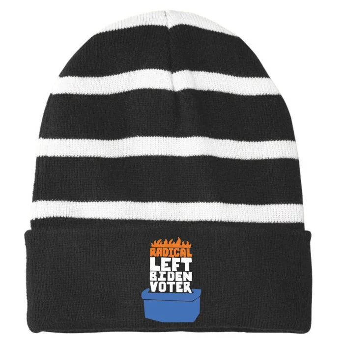 Radical Left Biden Voter Michael Tracey Striped Beanie with Solid Band