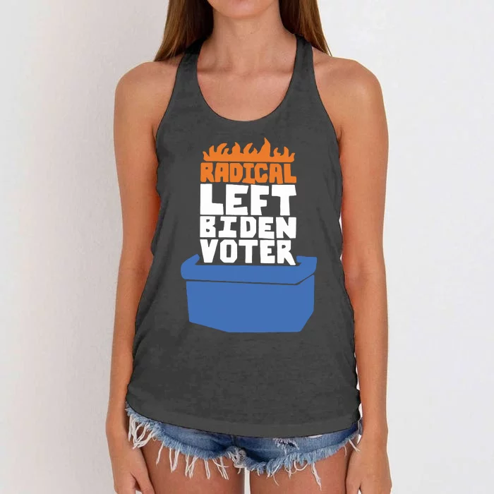 Radical Left Biden Voter Michael Tracey Women's Knotted Racerback Tank