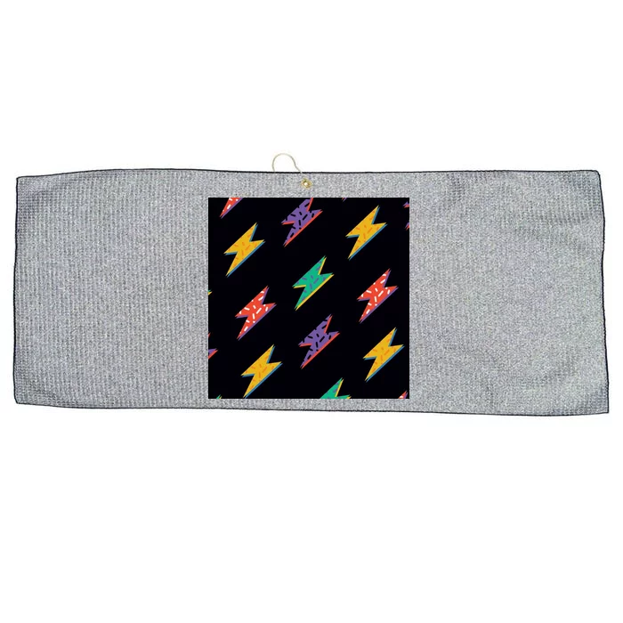 Retro Lightning Bolt Colorful Large Microfiber Waffle Golf Towel