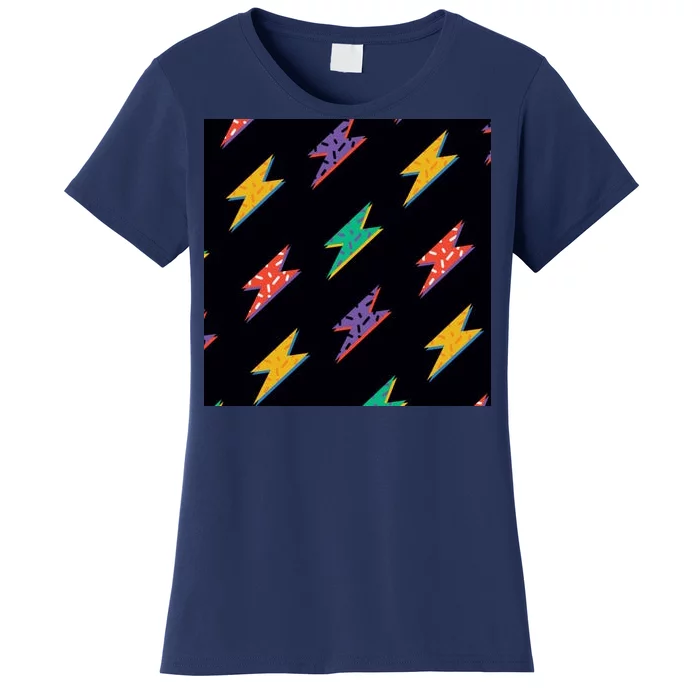 Retro Lightning Bolt Colorful Women's T-Shirt