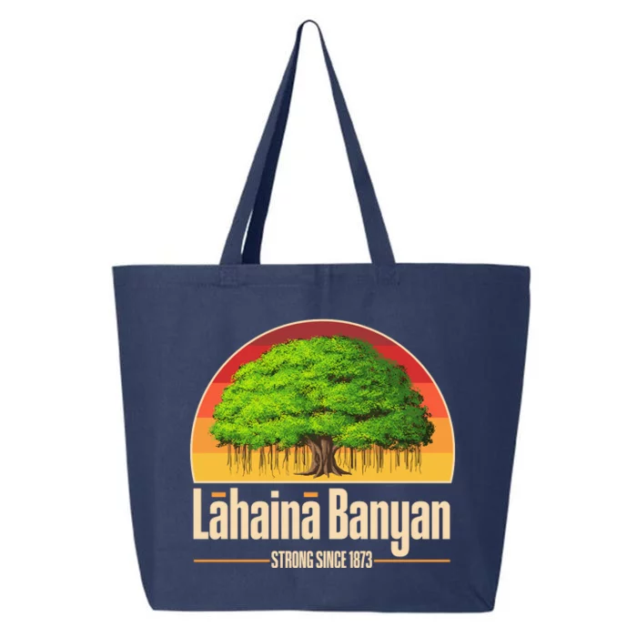 Retro Lahaina Banyan Tree Strong Since 1873 Support Maui Hawaii 25L Jumbo Tote