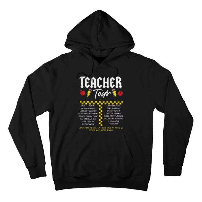 Retro Lightning Bolt Abcd The Teacher Hoodie