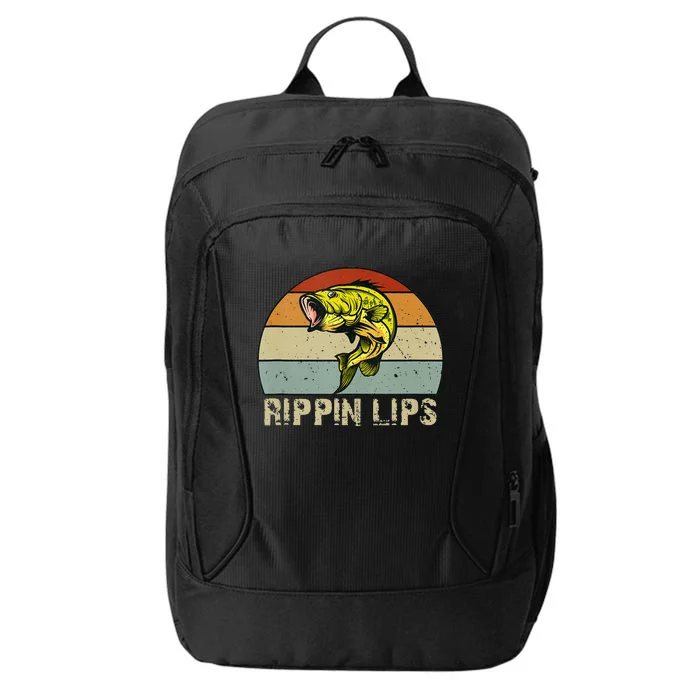 Rippin Lips Bass Fishing Gifts For Dad Fathers Day City Backpack