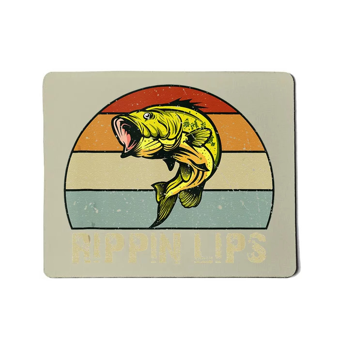 Rippin Lips Bass Fishing Gifts For Dad Fathers Day Mousepad