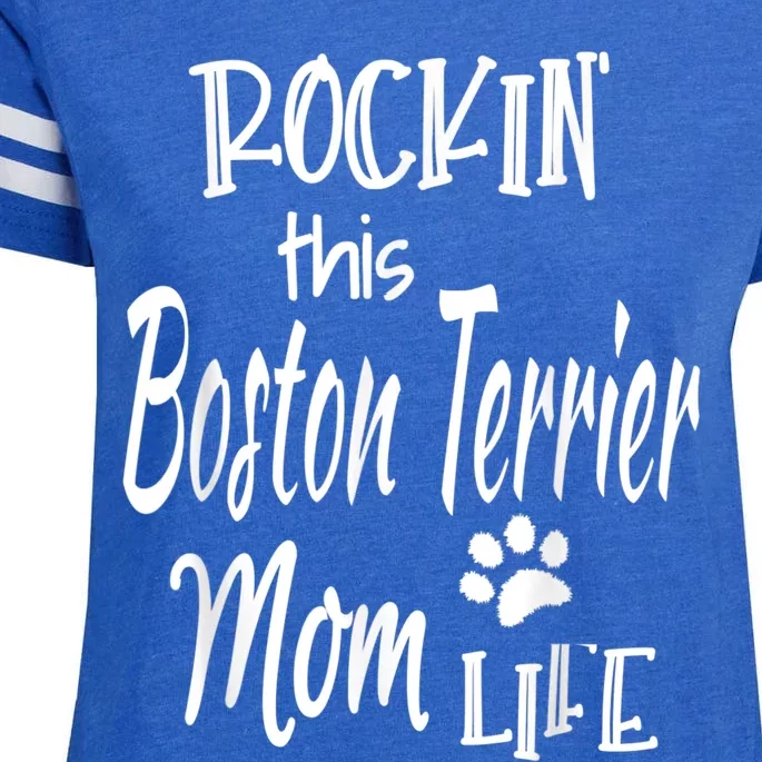 Rockin Life Boston Terrier Graphic Boston Dog Owner Gift Enza Ladies Jersey Football T-Shirt