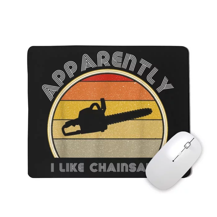 Retro Logging Chainsaw Gear For Men Tree Trimmer Mousepad