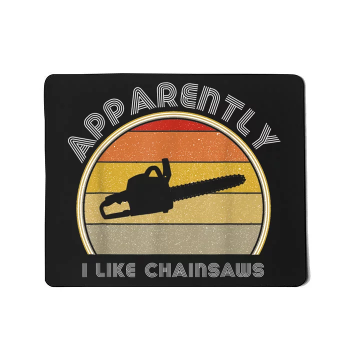 Retro Logging Chainsaw Gear For Men Tree Trimmer Mousepad