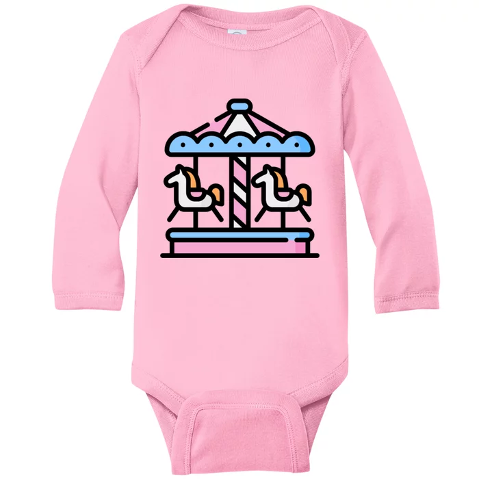 Really Like Carousels Carousel Carnival Amuset Park Cool Gift Baby Long Sleeve Bodysuit