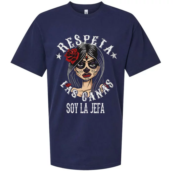 Respeta Las Canas La Jefa Funny Spanish Sueded Cloud Jersey T-Shirt