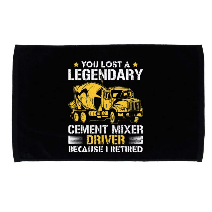 Retired Legendary Cement Mixer Driver Concrete Mixer Microfiber Hand Towel