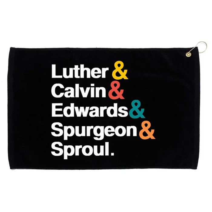 Reformers Luther Calvin Edwards Spurgeon and Sproul Grommeted Golf Towel