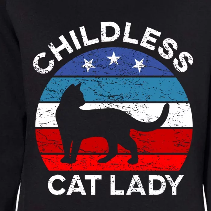 Retro Less Cat Lady Great Gift Womens California Wash Sweatshirt