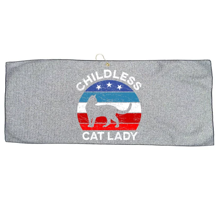 Retro Less Cat Lady Great Gift Large Microfiber Waffle Golf Towel