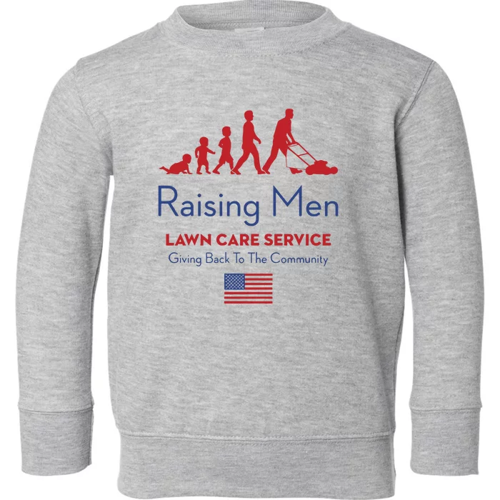 Raising Lawn Care Service Giving Back To The Community Usa Toddler Sweatshirt