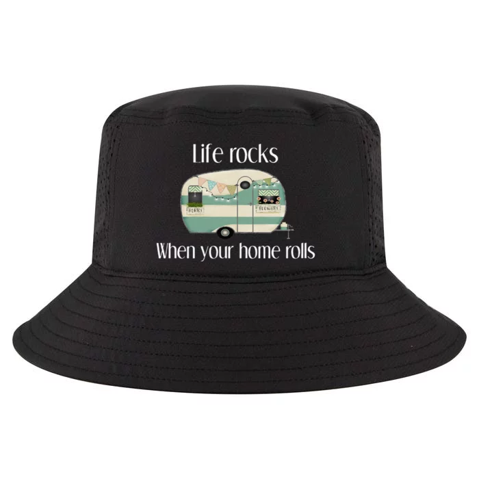 RV Life Camper Life Rocks When Your Home Rolls Cool Comfort Performance Bucket Hat