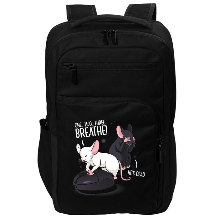 Rat Lover Computer Mouse Funny Pun Gift Impact Tech Backpack