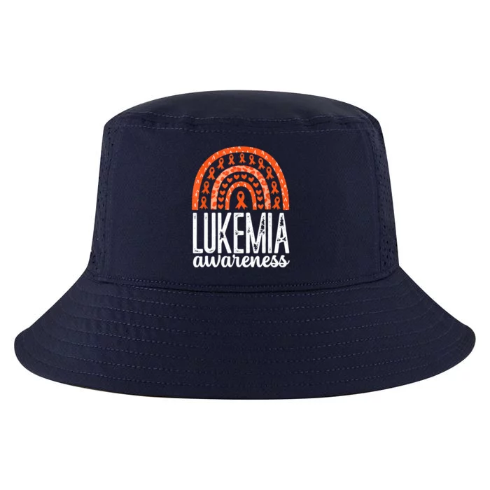 Rainbow Leukemia Cancer Awareness Month Orange Ribbon Cool Comfort Performance Bucket Hat