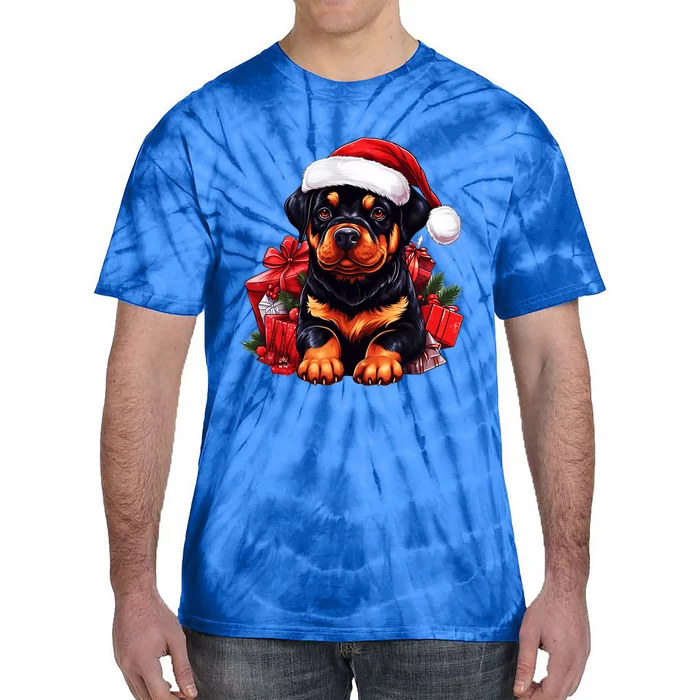 Rottweiler Lovers Christmas Cute Rottweiler For The Holid Gift Tie-Dye T-Shirt