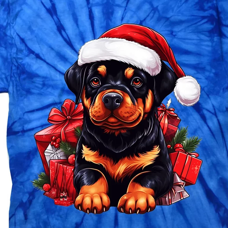 Rottweiler Lovers Christmas Cute Rottweiler For The Holid Gift Tie-Dye T-Shirt