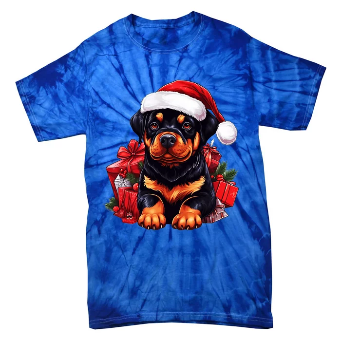 Rottweiler Lovers Christmas Cute Rottweiler For The Holid Gift Tie-Dye T-Shirt