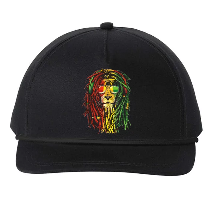 Rasta Lion Cool Dreadlock Rastafari For Rasta Lover Snapback Five-Panel Rope Hat