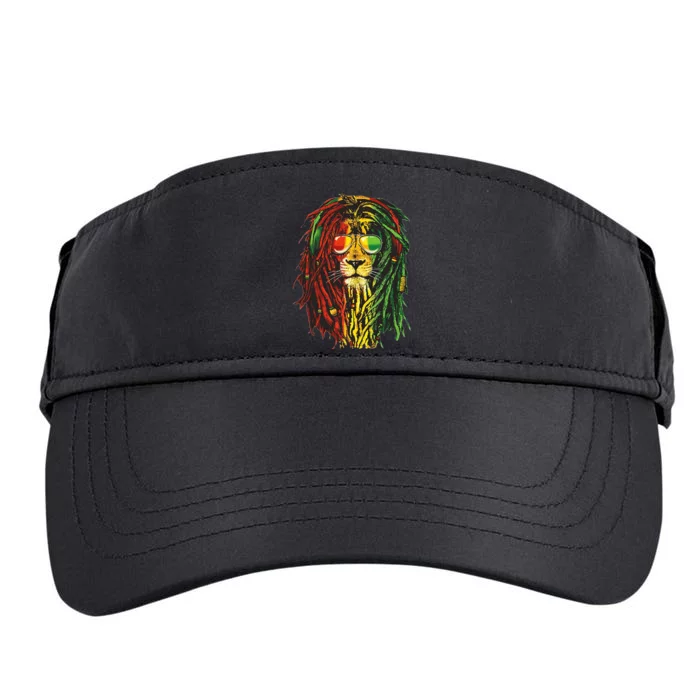 Rasta Lion Cool Dreadlock Rastafari For Rasta Lover Adult Drive Performance Visor