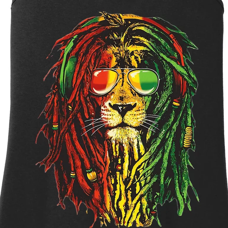 Rasta Lion Cool Dreadlock Rastafari For Rasta Lover Ladies Essential Tank