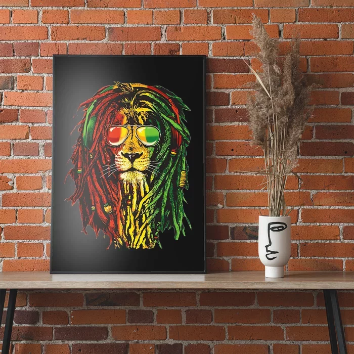 Rasta Lion Cool Dreadlock Rastafari For Rasta Lover Poster