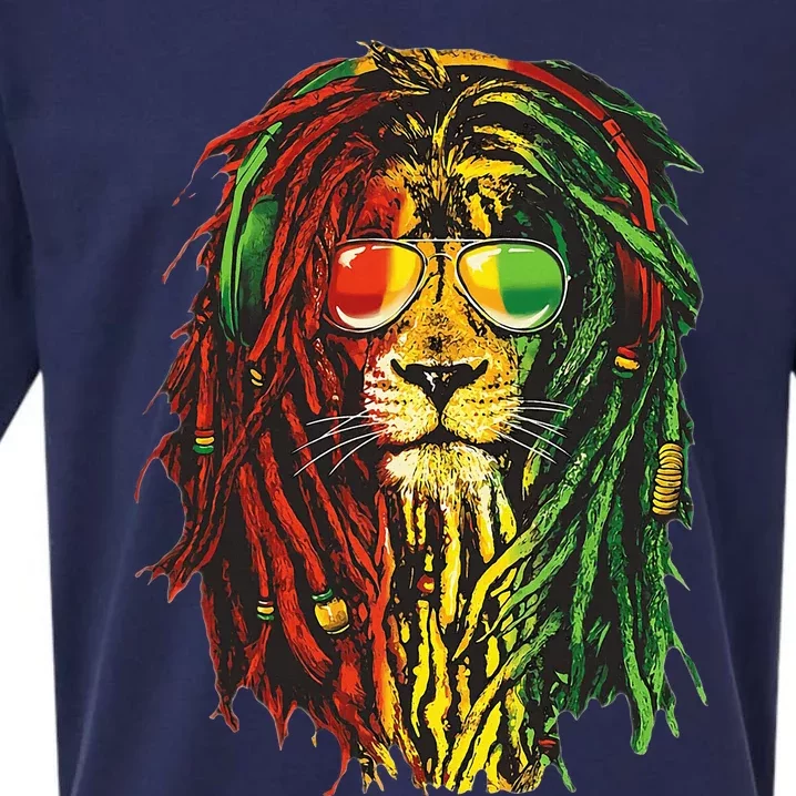 Rasta Lion Cool Dreadlock Rastafari For Rasta Lover Sueded Cloud Jersey T-Shirt