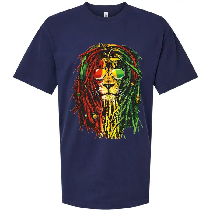 Rasta Lion Cool Dreadlock Rastafari For Rasta Lover Sueded Cloud Jersey T-Shirt