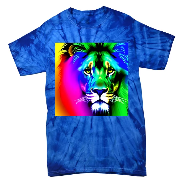 Rainbow Lion Cool Gift Tie-Dye T-Shirt