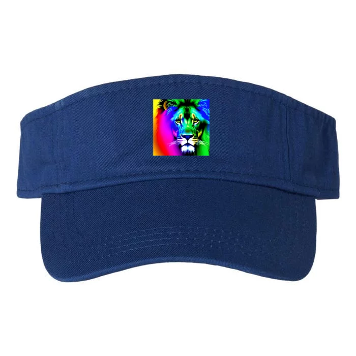 Rainbow Lion Cool Gift Valucap Bio-Washed Visor