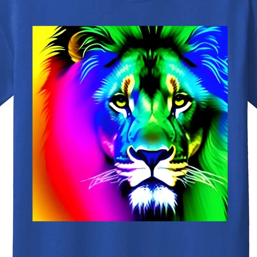 Rainbow Lion Cool Gift Kids T-Shirt